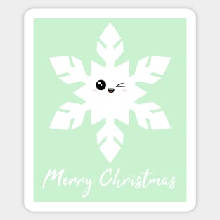 Winky Snowflake Sticker